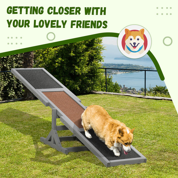 Wooden seesaw for dogs