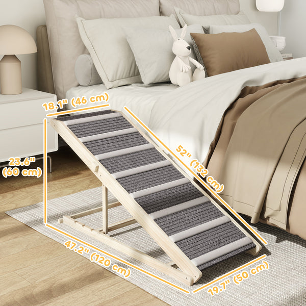 Dog ramp with 4 adjustable heights