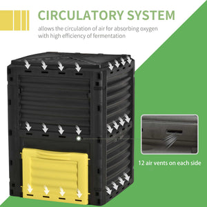 80-gallon (303-liter) garden composter, yellow