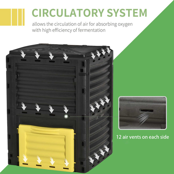 80-gallon (303-liter) garden composter, yellow