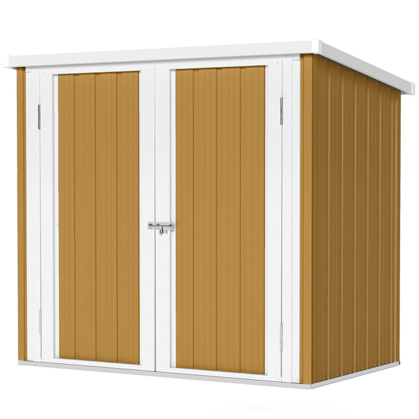 Metal garden shed with double door
