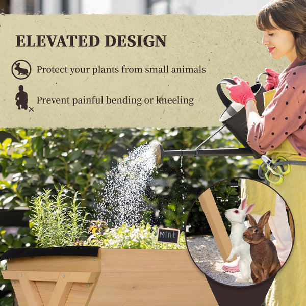 Raised planter with legs