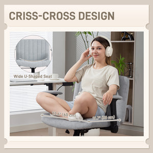 Grey cross-back office chair
