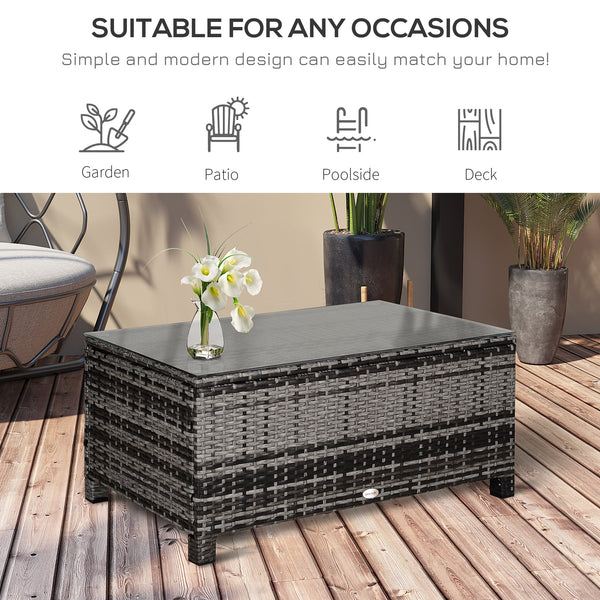 PE synthetic rattan outdoor side table
