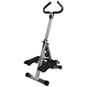 Adjustable height stepper with LCD display, black