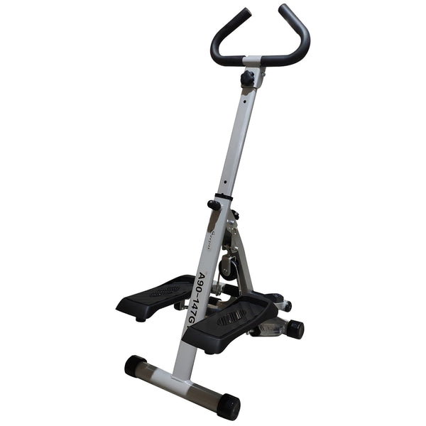 Adjustable height stepper with LCD display, black