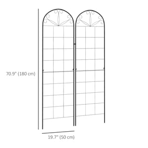 Set of 2 garden trellises for climbing plants