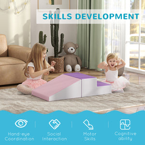 2-Piece Soft Play Set for Climbing and Crawling, Purple