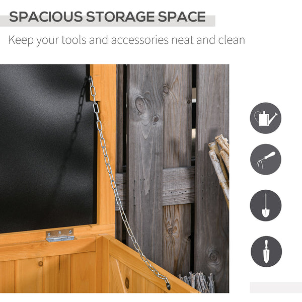 75 Gallon Wooden Storage Box with Vent and Weather Resistant Finish, Yellow