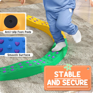 8-piece balance beams for children with non-slip pads