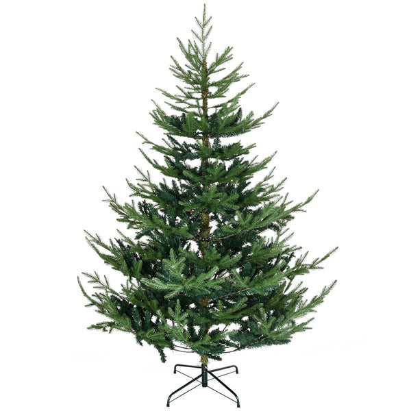 6ft Artificial Christmas Tree with Green Metal Base