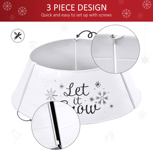 66cm White Metal Christmas Tree Collar