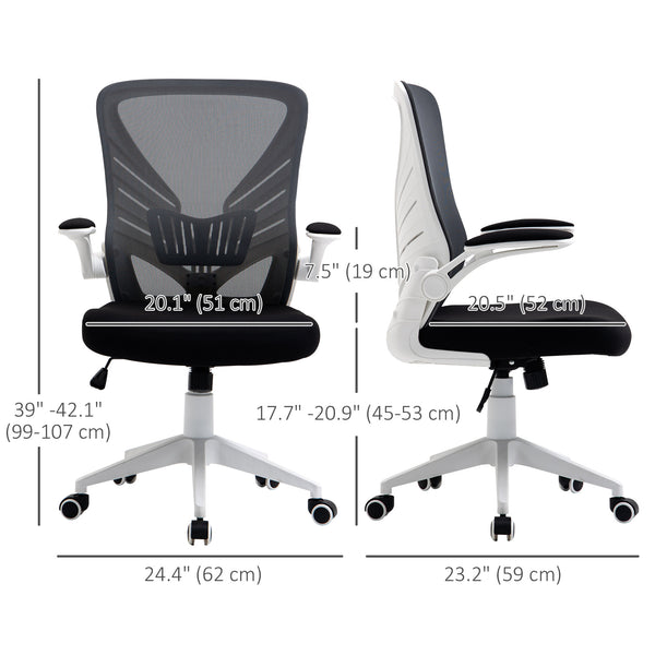Swivel mesh office chair with lumbar support