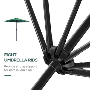 9.7-foot round parasol, green 