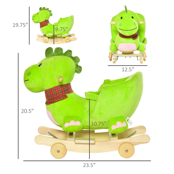 2-in-1 Interactive Rocking Dinosaur with Songs, Green