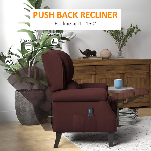 Brown Massage Recliner Chair with Lift Back