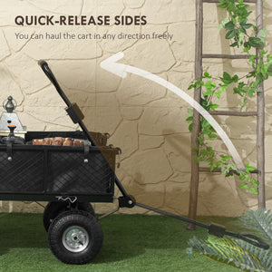 Steel garden cart with removable liner
