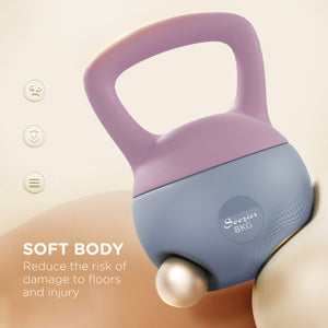 18 lb Kettlebell with non-slip handle and stable base – Purple