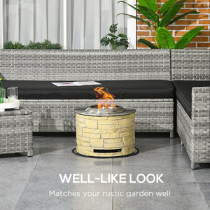 Smoke-free wood-burning fireplace with rug