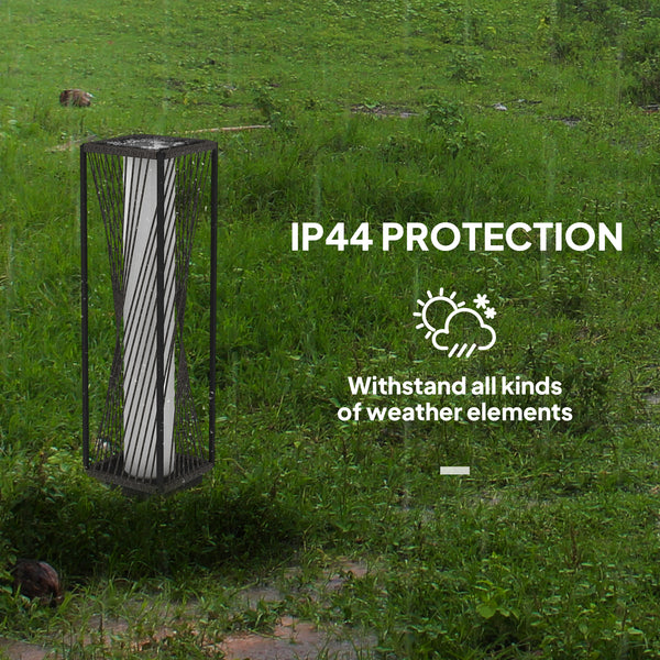 Decorative outdoor lamp with LED automatic on/off, IP44, for terrace, porch, driveway, gray