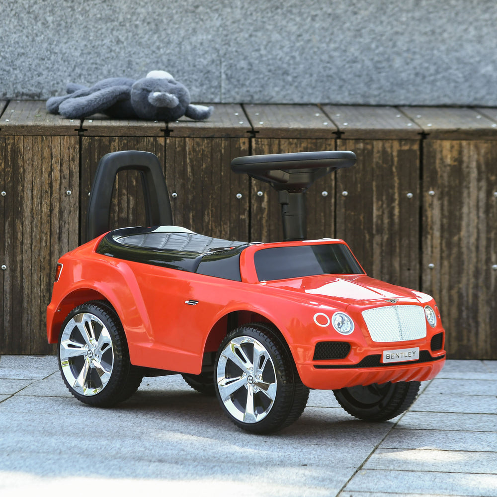 Bentley Bentayga Toddler Car with Horn and Music, Under Seat Storage, Red