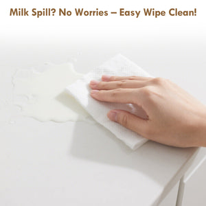 Kitchen sideboard with small open counter, 4 doors, drawer, white