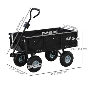 Steel garden cart with removable liner