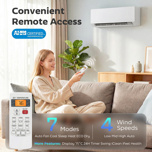 23000 BTU 22 SEER2 230V Wi-Fi-Enabled Split Air Conditioner with Heat Pump and Inverter, Cools up to 1500 Sq Ft.