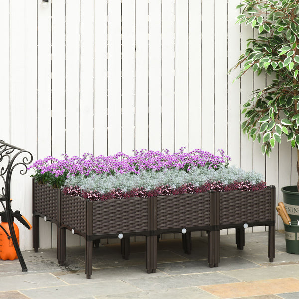 6-piece raised garden bed in PP