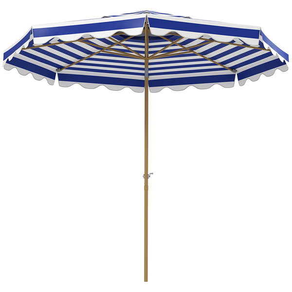 8.8-foot umbrella with crank, blue 