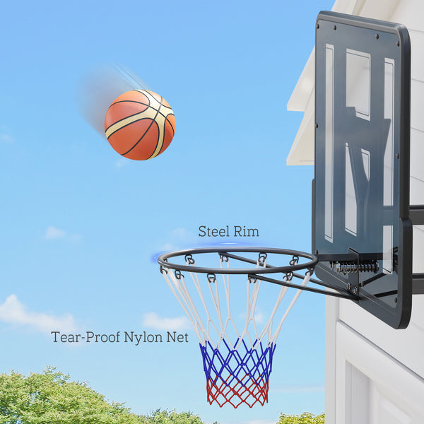 43-inch Reinforced and Impact Resistant Wall Mounted Basketball Hoop and Net