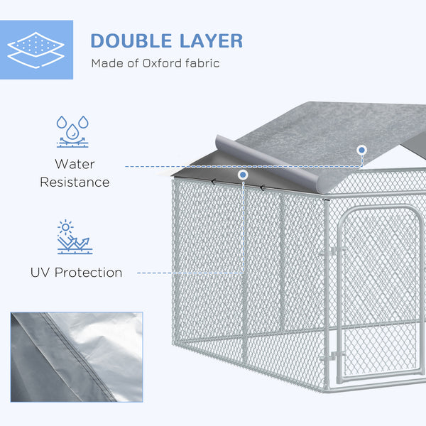 Kennel with waterproof and UV-resistant cover