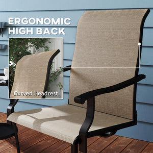 Set of 2 outdoor swivel chairs