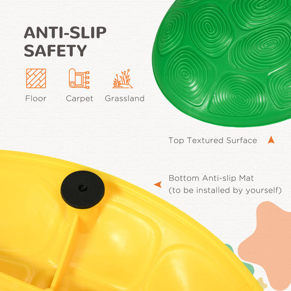 Set of 12 children's balancing stones with non-slip mat, turtle shell design