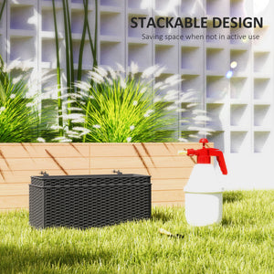Set of 2 hanging flower pots, black