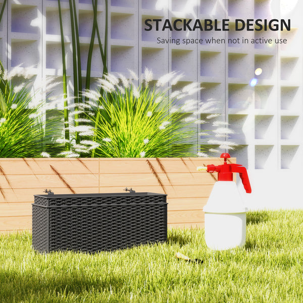 Set of 2 hanging flower pots, black
