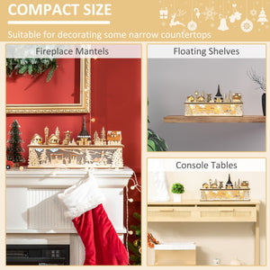 Natural wood desktop Christmas decoration