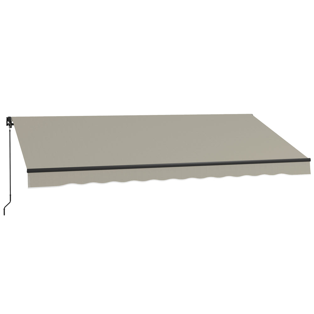 13 x 9.8 ft retractable awning, light gray