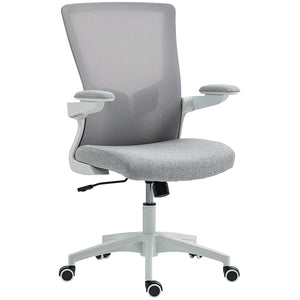 Ergonomic office chair with lumbar support, grey
