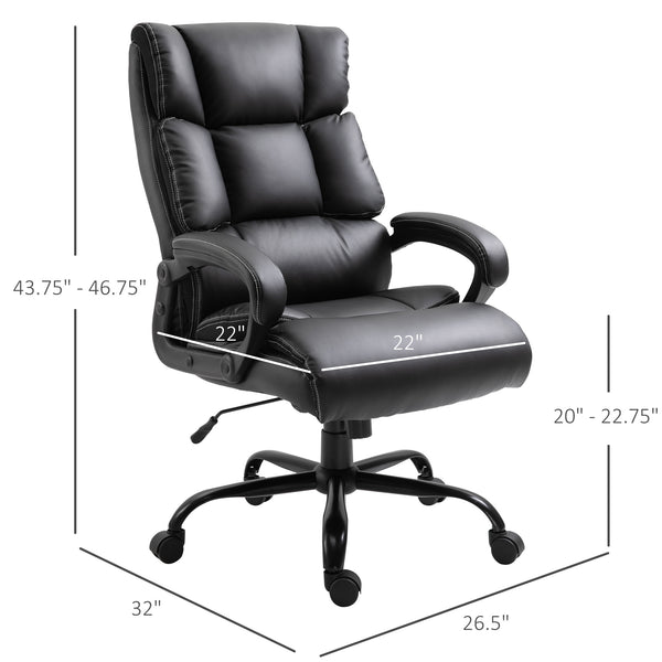 Sturdy ergonomic office chair, black