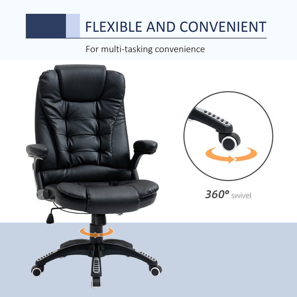 Black synthetic leather office chair