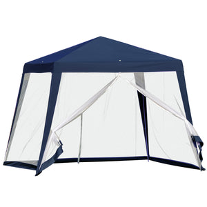 10 x 10 party tent with mosquito net, blue