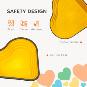 Set of 9 non-slip stacking stones for children, heart-shaped