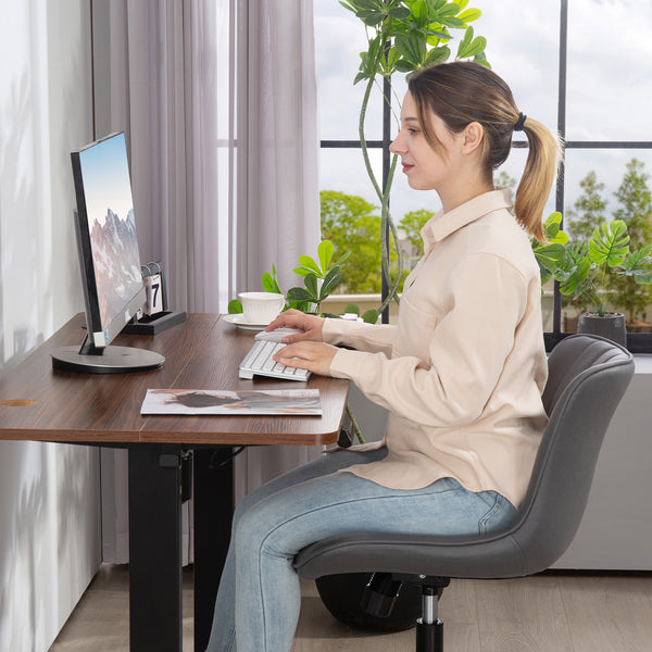 Office chair without armrests, dark grey