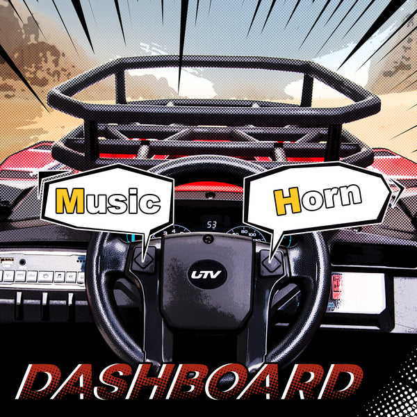 12V Red Off-Road Electric Car