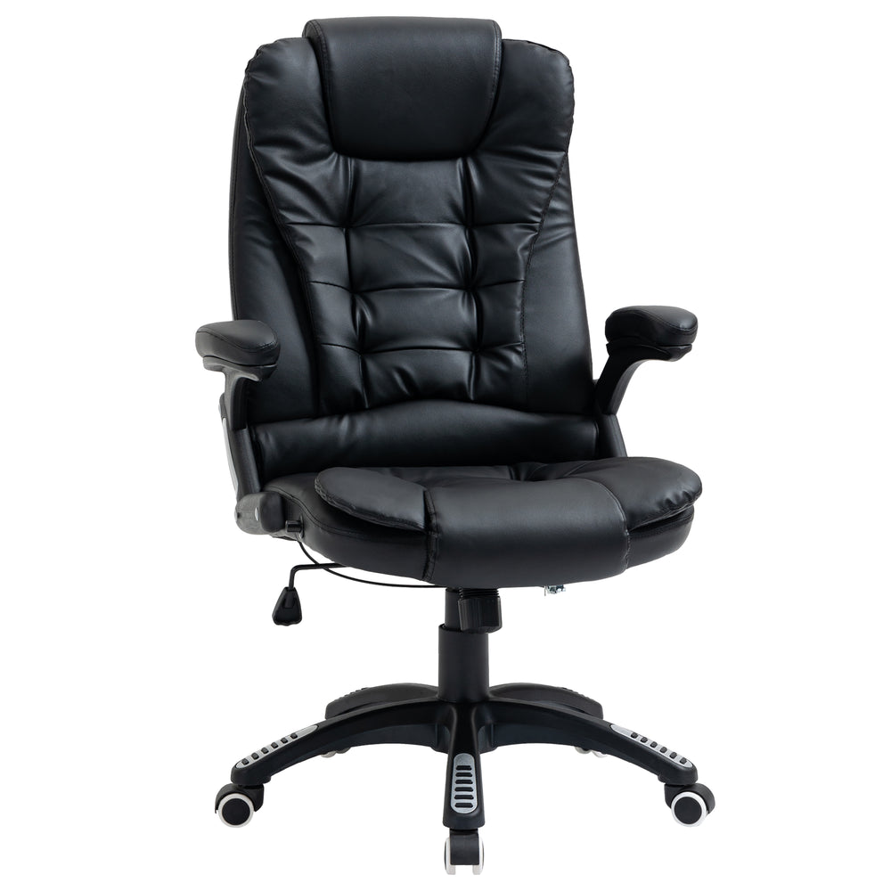 Black synthetic leather office chair