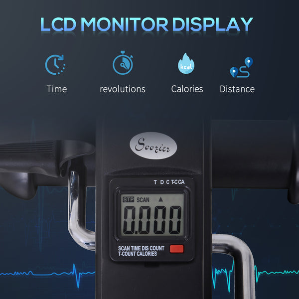 Portable Mini Foot Pedal with LCD Display, Black