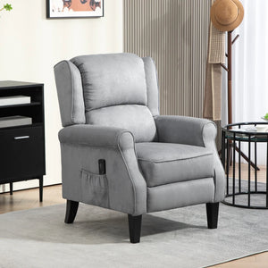 Vibration Massage Recliner Chair with Footrest, Grey
