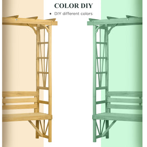 Garden arch with 2-seater bench
