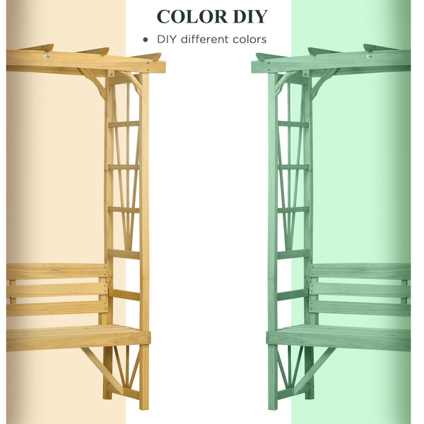Garden arch with 2-seater bench